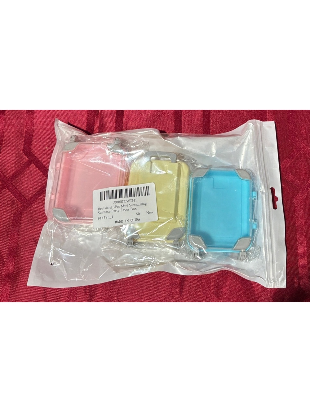 Mini Suitcase Party Favor Boxes - Set of 3